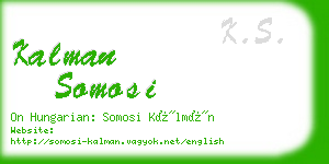 kalman somosi business card